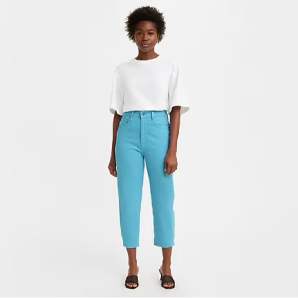 Nwt Levi's Made & Crafted Barrel Women's Jeans 27 Aqua Blue